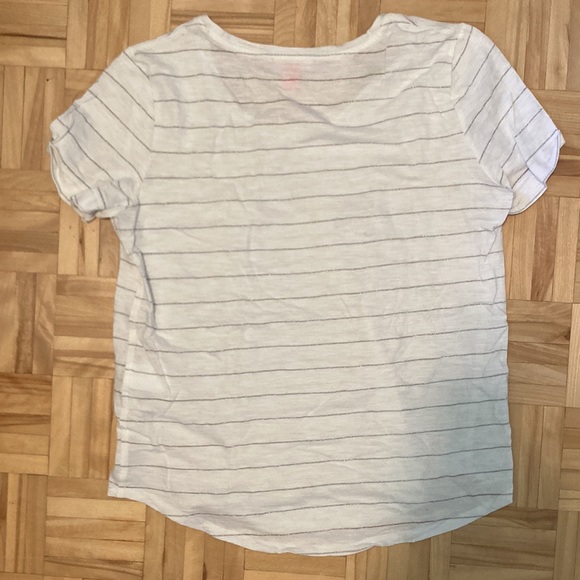 Joe Fresh tshirt and tank white silver stripe racerback - Picture 4 of 8
